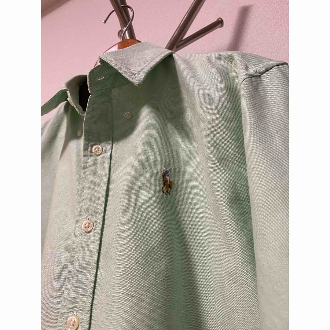 POLO RALPH LAUREN(ポロラルフローレン)のラルフローレン レディース シャツ ライムグリーン オックスフォードシャツ レディースのトップス(シャツ/ブラウス(長袖/七分))の商品写真