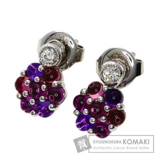 ミキモト(MIKIMOTO)のMIKIMOTO ダイヤモンド  カラーストーン ピアス K18WG レディース(ピアス)