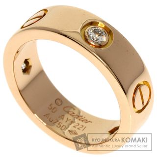 カルティエ(Cartier)のCARTIER ラブリング 3P ハーフ ダイヤモンド #50 リング・指輪 K18PG レディース(リング(指輪))