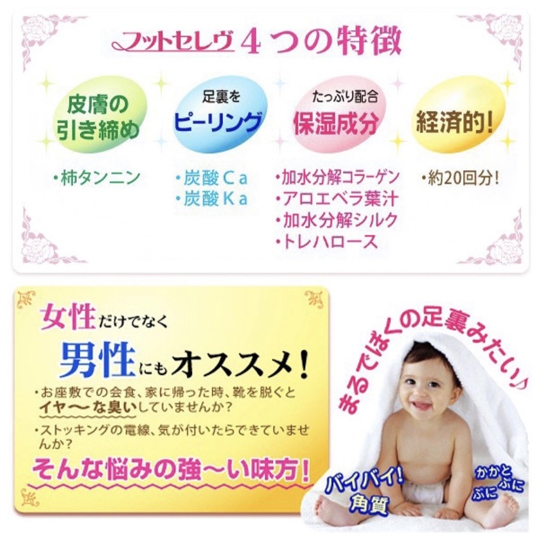 【かかとつるぴか】フットセレヴスターターキット20回分/新品美脚グッズ足湯 コスメ/美容のボディケア(フットケア)の商品写真