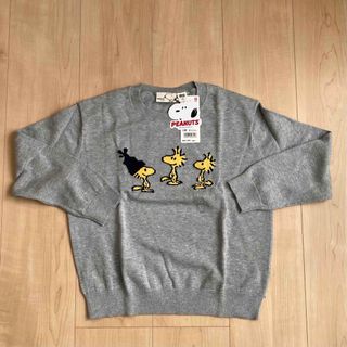 UNIQLO - 【新品】ユニクロ KIDS ワッフルクルーネックセーターの通販