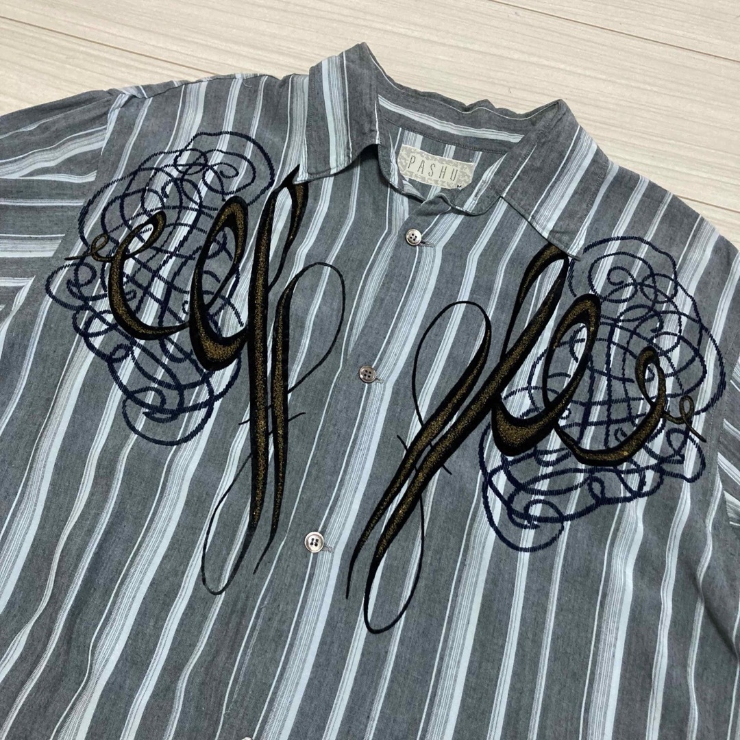 90s■PASHU パシュSHIN HOSOKAWA■フロッキー レーヨンシャツ メンズのトップス(シャツ)の商品写真