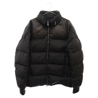 モンクレール(MONCLER)のMONCLER モンクレール 22AW BUGRANE GIUBBOTTO レザー切り替え ナイロン ダウンジャケット ブラック H20911A00173 68352(ダウンジャケット)