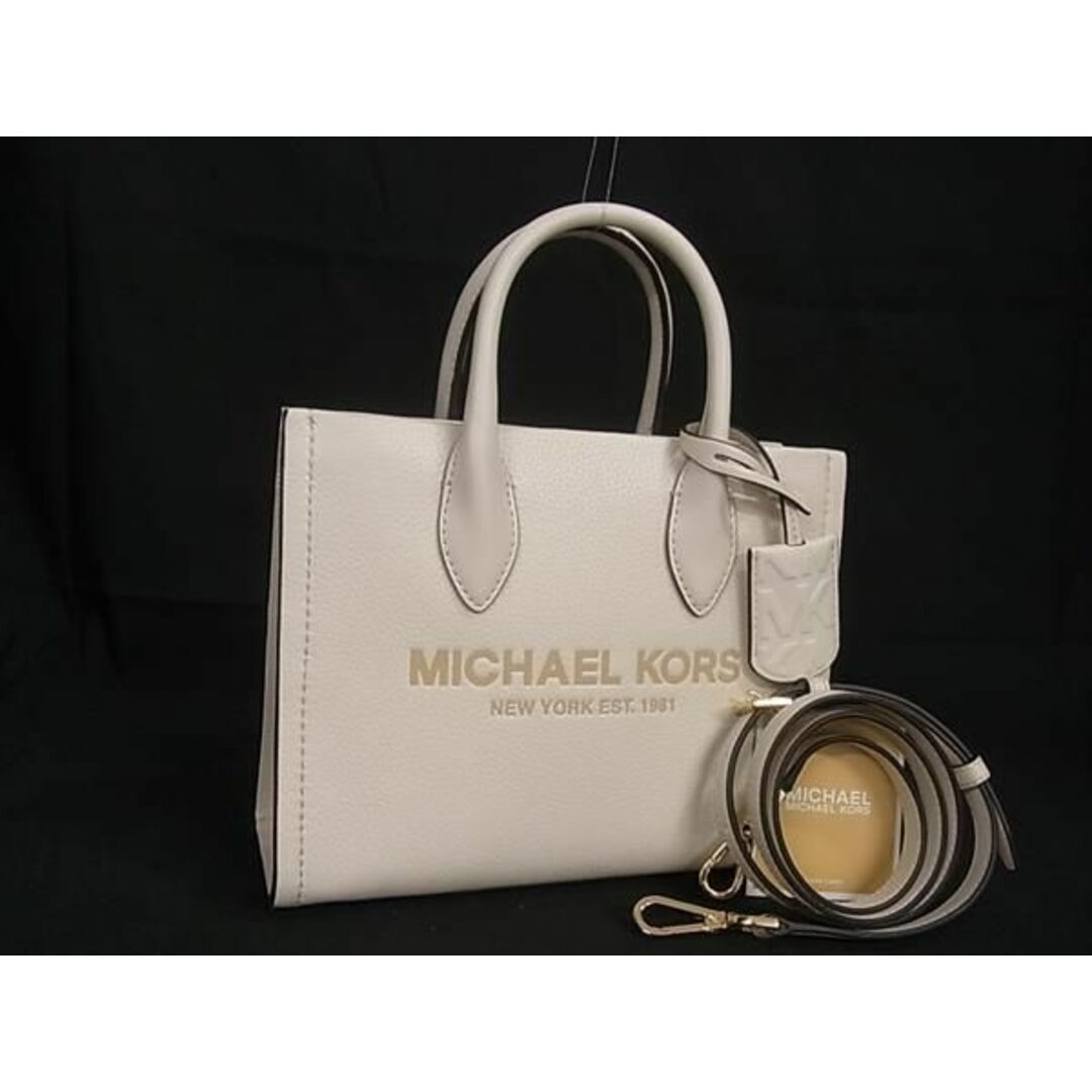 Michael Kors(マイケルコース)の■新品同様■ MICHAEL KORS マイケルコース レザー 2WAY ハンドバッグ ショルダー レディース アイボリー系 AX2856  レディースのファッション小物(その他)の商品写真