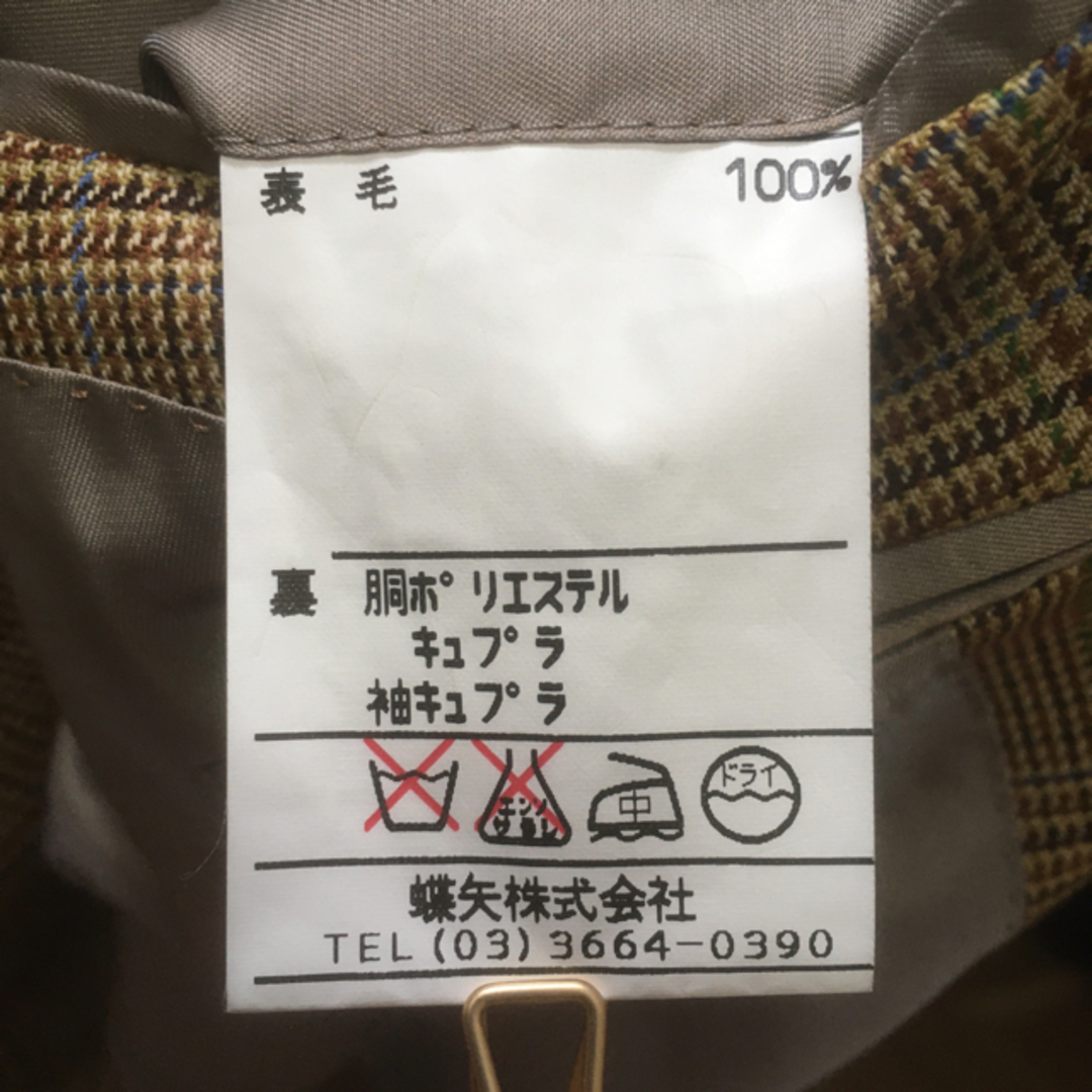 DAKS(ダックス)の【DAKS】チェック柄キャメル色 サイドベント2Bジャケット M・AB体 日本製 メンズのジャケット/アウター(テーラードジャケット)の商品写真