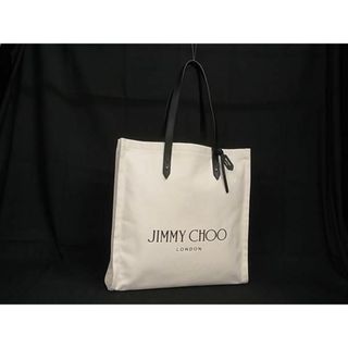 ジミーチュウ(JIMMY CHOO)の■新品■未使用■ JIMMY CHOO ジミーチュウ キャンバス×レザー トートバッグ ハンドバッグ ライトベージュ系×ブラック系 AX3618 (その他)