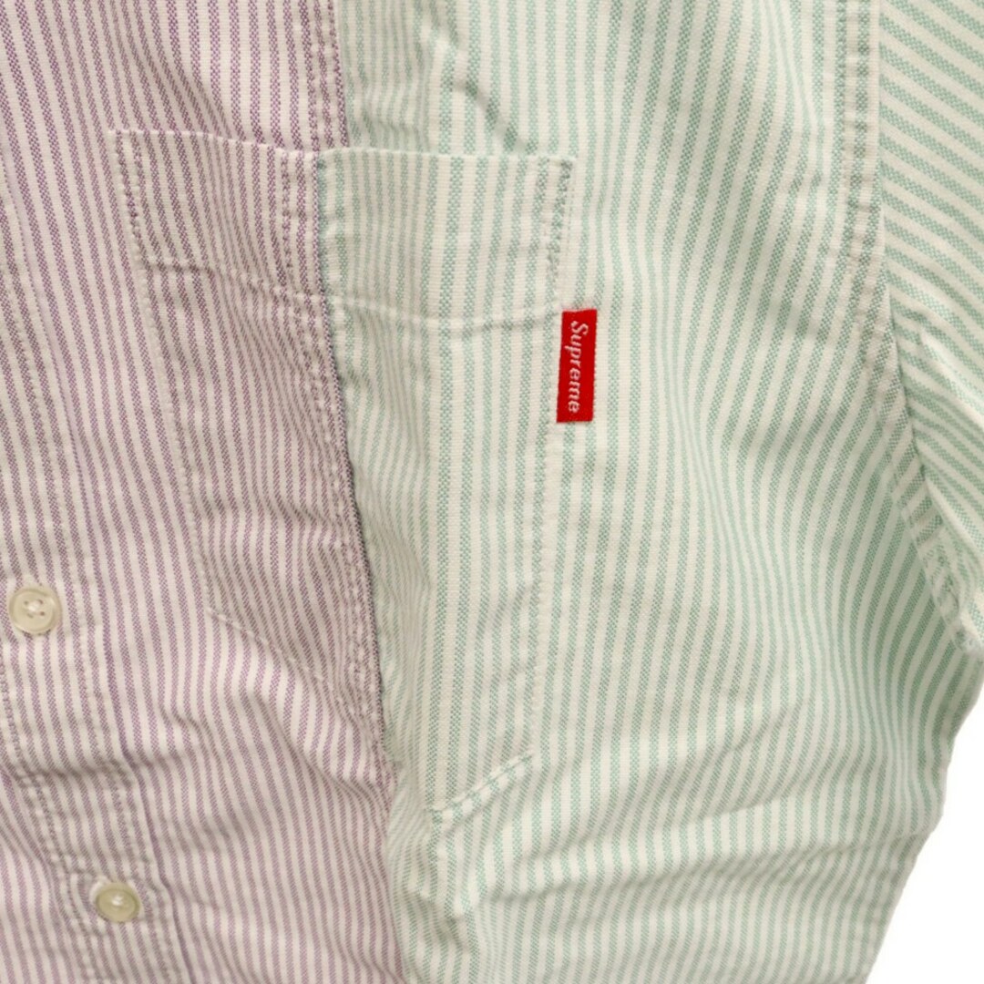 Supreme(シュプリーム)のSUPREME シュプリーム 18SS Oxford Shirt Blue Color Block Stripe オックスフォードストライプカラーブロック長袖シャツ マルチカラー メンズのトップス(シャツ)の商品写真