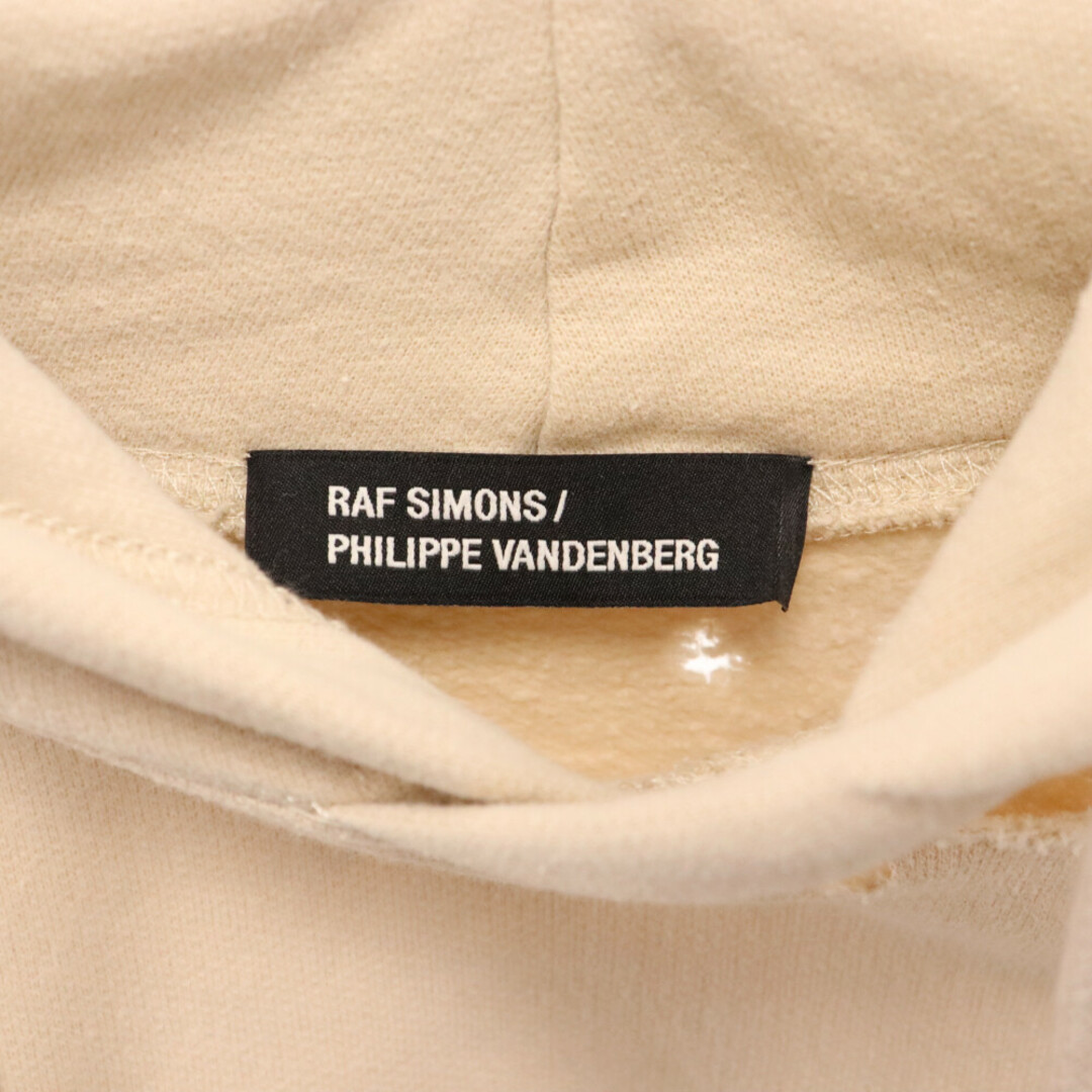 RAF SIMONS(ラフシモンズ)のRAF SIMONS ラフシモンズ 23SS Washed big fit hoodie with claps and patch ウォッシュドグラフィックプリントオーバーサイズフーディー パーカー 231-184B ベージュ メンズのトップス(パーカー)の商品写真