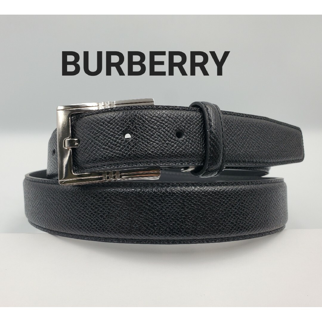 BURBERRY(バーバリー)の【B-10】【BURBERRY】バーバリー　紳士レザーベルト　黒　新品未使用 メンズのファッション小物(ベルト)の商品写真