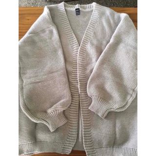 シーイン(SHEIN)のSHEIN シーイン ニット カーディガン グレー ボタン無し XS(カーディガン)