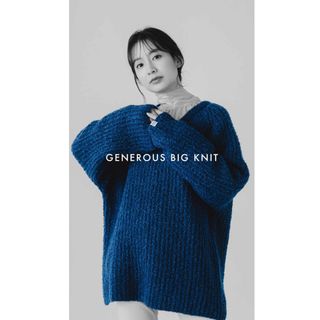 マディソンブルー(MADISONBLUE)のBLUE × PALANG  BIG KNIT NAVY(ニット/セーター)