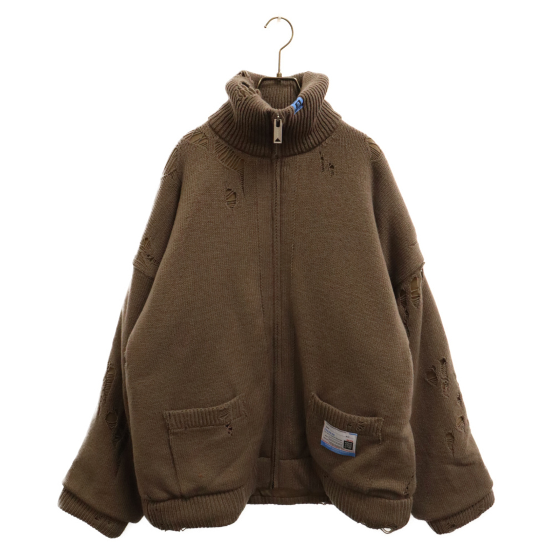 MIHARAYASUHIRO(ミハラヤスヒロ)のMIHARA YASUHIRO ミハラヤスヒロ 23AW Padded Zip Knit パテッド ジップニット ジャケット ブラック A11CD501 メンズのジャケット/アウター(フライトジャケット)の商品写真