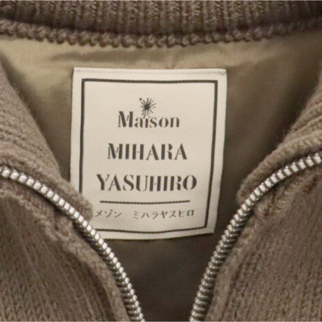 MIHARAYASUHIRO(ミハラヤスヒロ)のMIHARA YASUHIRO ミハラヤスヒロ 23AW Padded Zip Knit パテッド ジップニット ジャケット ブラック A11CD501 メンズのジャケット/アウター(フライトジャケット)の商品写真