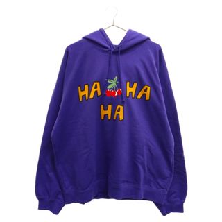 グッチ(Gucci)のGUCCI グッチ 22AW HAHAHA Cherry SWEATSHIRT 711331 XJE4X チェリープリントスウェットプルオーバーパーカー パープル(パーカー)