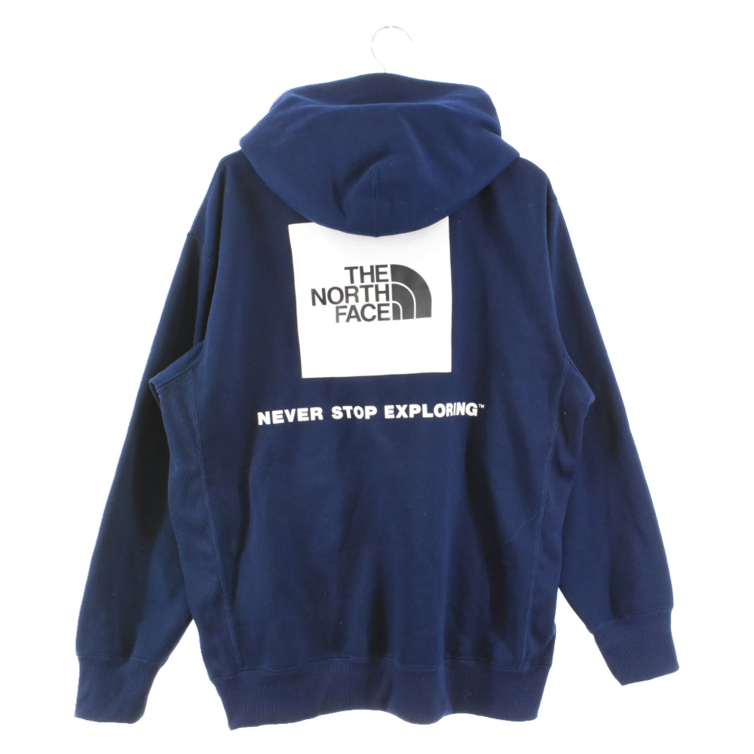 THE NORTH FACE ザノースフェイス Back Square Logo Hoodie バックスクエア ロゴフーディ スウェットパーカー ブルー NT62040