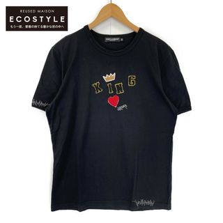 ドルチェアンドガッバーナ(DOLCE&GABBANA)のドルチェアンドガッバーナ ブラック G8HV0Z KING Tシャツ 54(その他)