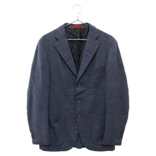 ISAIA イザイア フロントカット シングルテーラードジャケット ブルー(テーラードジャケット)