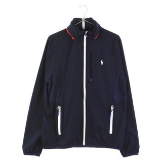 ポロラルフローレン(POLO RALPH LAUREN)のPOLO RALPH LAUREN ポロラルフローレン ロゴ刺繍デザイン フルジップアップナイロントラックジャケット ネイビー(ナイロンジャケット)