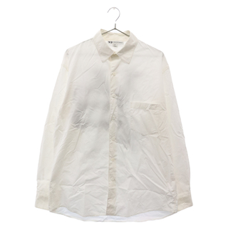 ワイスリー(Y-3)のY-3 ワイスリー 18SS 15周年 ロゴグラフィック バックプリント レギュラーカラーシャツ ホワイト A2E001(シャツ)