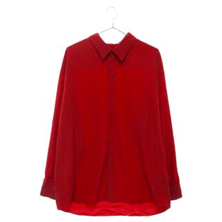 ラッドミュージシャン(LAD MUSICIAN)のLAD MUSICIAN ラッドミュージシャン 22SS BIG SHIRTS レギュラーカラー エステル 長袖シャツ レッド 2222-103(シャツ)