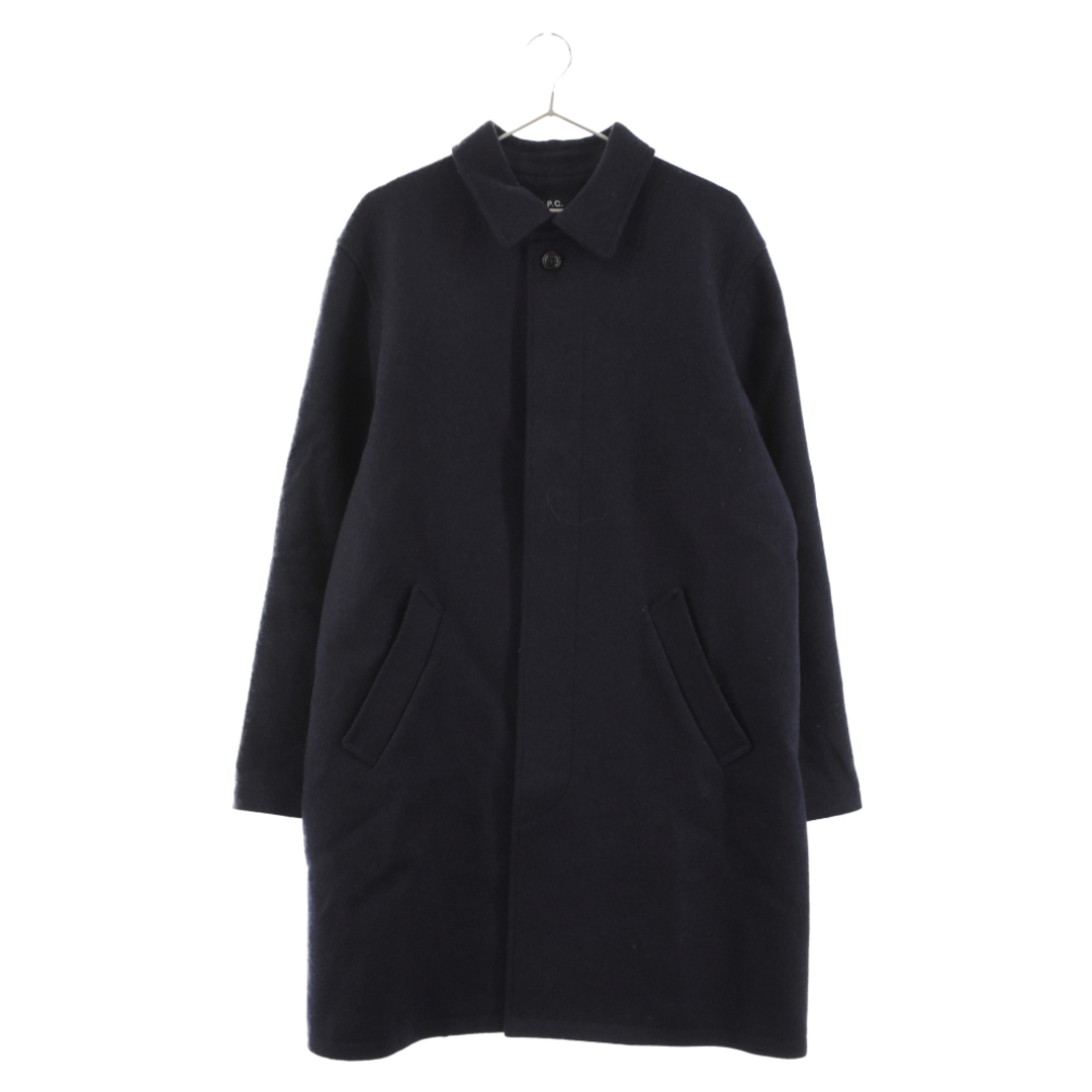 A.P.C(アーペーセー)のA.P.C アーペーセー ウールメルトン ステンカラーコート ネイビー メンズのジャケット/アウター(ステンカラーコート)の商品写真