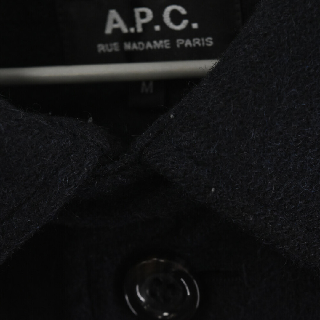 A.P.C(アーペーセー)のA.P.C アーペーセー ウールメルトン ステンカラーコート ネイビー メンズのジャケット/アウター(ステンカラーコート)の商品写真