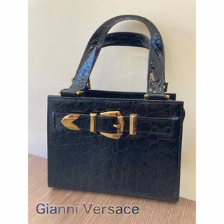 Gianni Versace - ヴェルサーチ　ハンドバッグ　クロコ型押し