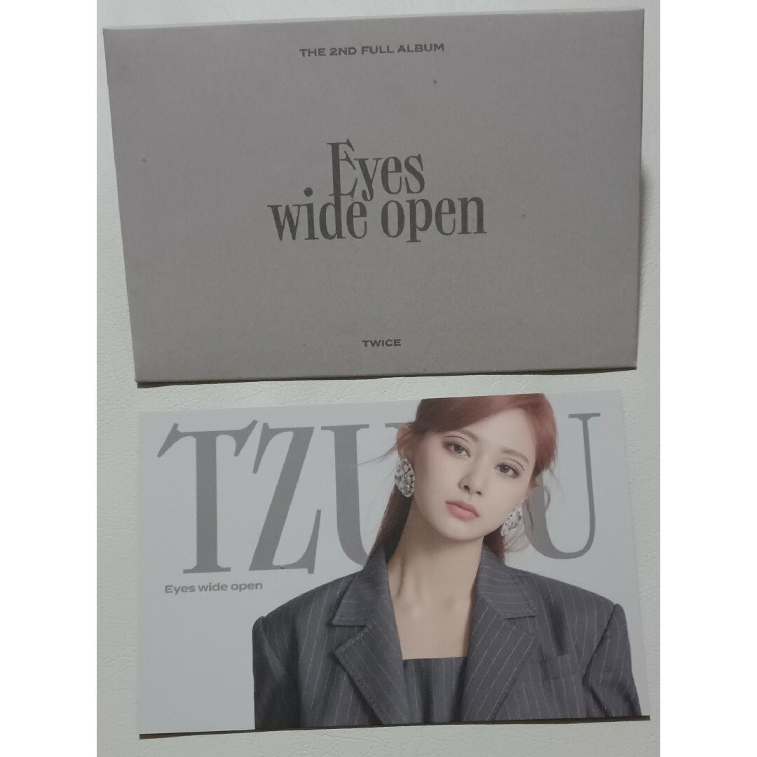 TWICE eyes wide open メッセージカード　ツウィ エンタメ/ホビーのCD(K-POP/アジア)の商品写真