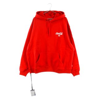 KITH キス KH2524×Coca-Cola Ribbon Logo Hoodie コカコーラ ロゴ刺繍スウェットプルオーバーパーカー レッド(パーカー)