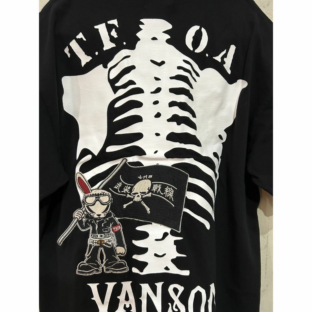 VANSON - *VANSON×クローズ WORST デスラビット 刺繍 半袖 骨T VANSON - *VANSON×クローズ WORST デスラビット 刺繍 半袖 骨T