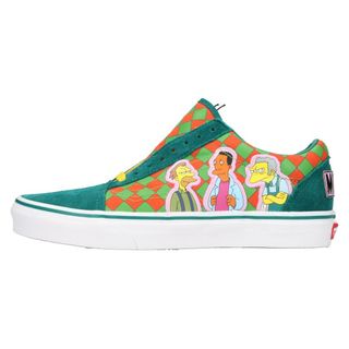 ヴァンズ(VANS)のVANS ヴァンズ Old SKOOL THE Simpsons Moe's オールドスクール チェック柄 キャラデザイン ローカットスニーカー シューズ US8/26.0cm VN0A4BV521L グリーン/オレンジ(スニーカー)