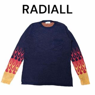 ラディアル(RADIALL)のRADIALL　ファイヤーパターン　薄手ニット　カットソー　ラディアル(Tシャツ/カットソー(七分/長袖))