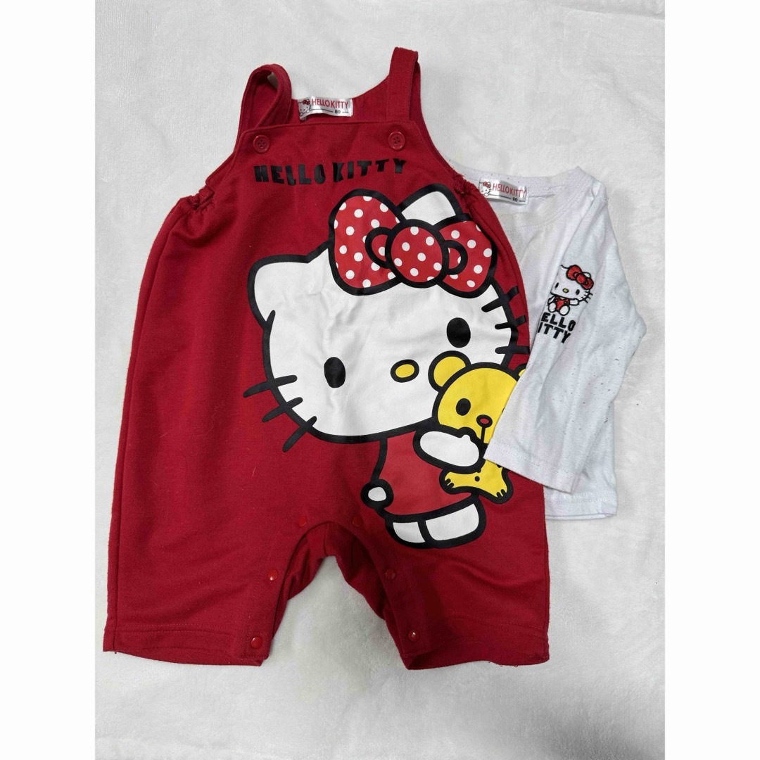 ハローキティ(ハローキティ)のHELLO KITTY サロペット キッズ/ベビー/マタニティのベビー服(~85cm)(その他)の商品写真