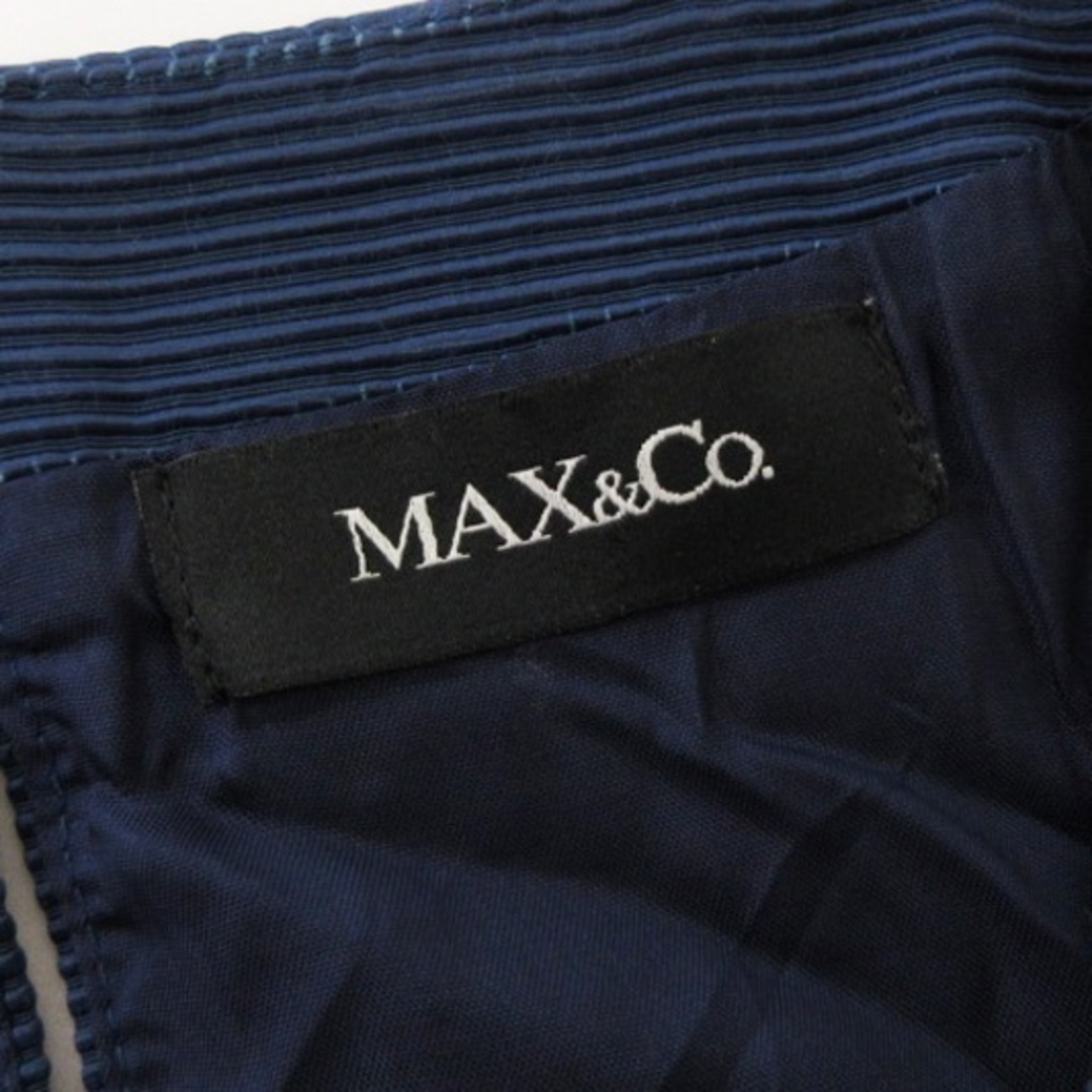 Max & Co.(マックスアンドコー)のマックス&コー ワンピース ひざ丈 半袖 キャップスリーブ 青 ブルー 38 レディースのワンピース(ひざ丈ワンピース)の商品写真