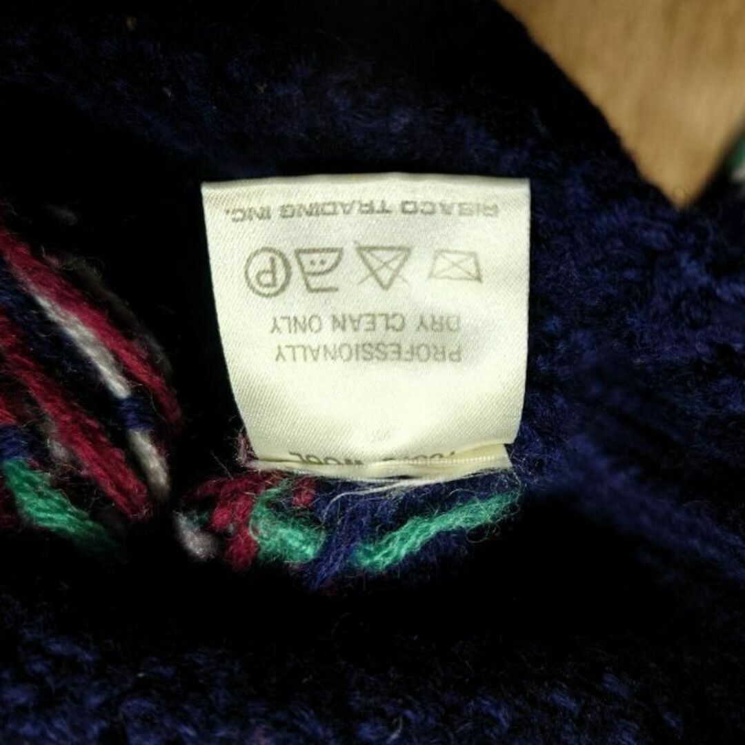 良デザイン　マルチパターン　ケーブルニットセーター　古着　クレイジーパターン メンズのトップス(ニット/セーター)の商品写真