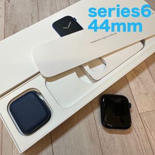 アップルウォッチ(Apple Watch)の【中古美品】Apple Watch 6 44mm GPSモデル ブルー(腕時計(デジタル))