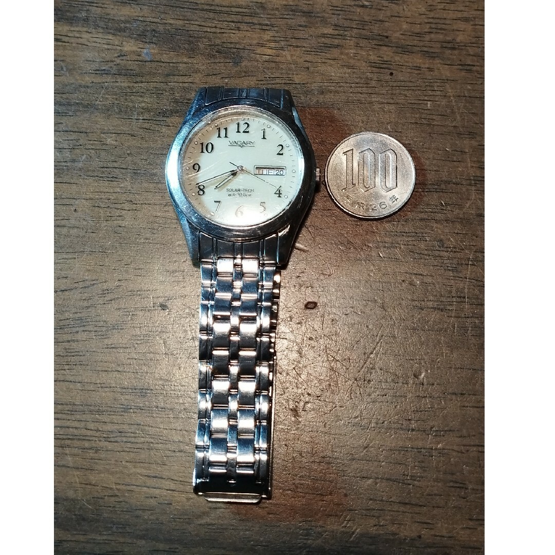 CITIZEN(シチズン)のAD35　シチズン・バガリー　ソーラー時計　稼働品　曜日・日付　全面蓄光 メンズの時計(腕時計(アナログ))の商品写真