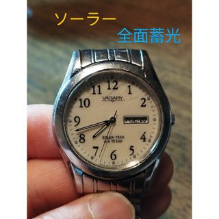 シチズン(CITIZEN)のAD35　シチズン・バガリー　ソーラー時計　稼働品　曜日・日付　全面蓄光(腕時計(アナログ))