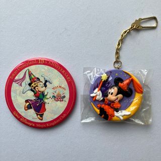 ディズニー(Disney)のディズニー　ミニーマウス　缶バッチ　キーホルダー(キャラクターグッズ)