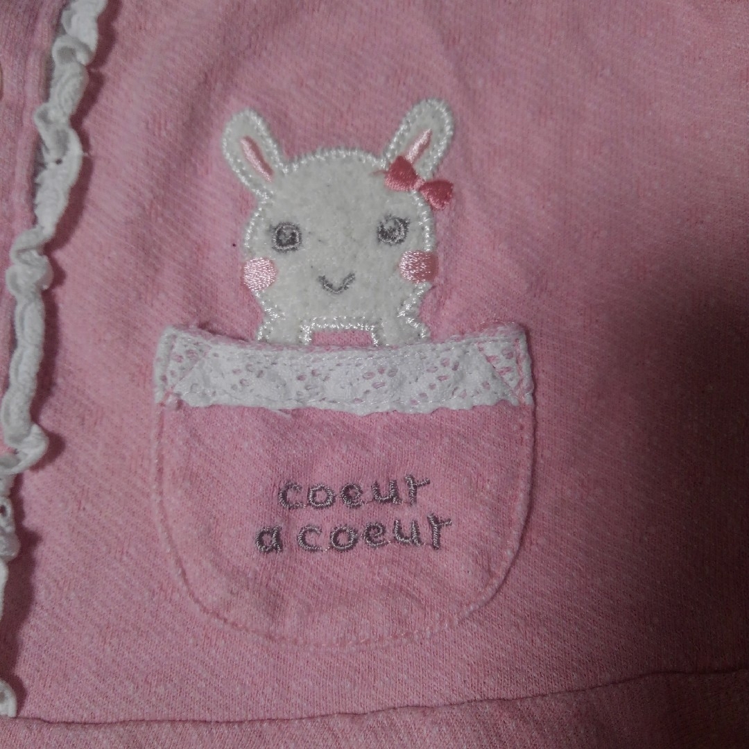 coeur a coeur(クーラクール)のクーラクール 90 ワンピース ピンク うさぎ キッズ/ベビー/マタニティのキッズ服女の子用(90cm~)(ワンピース)の商品写真