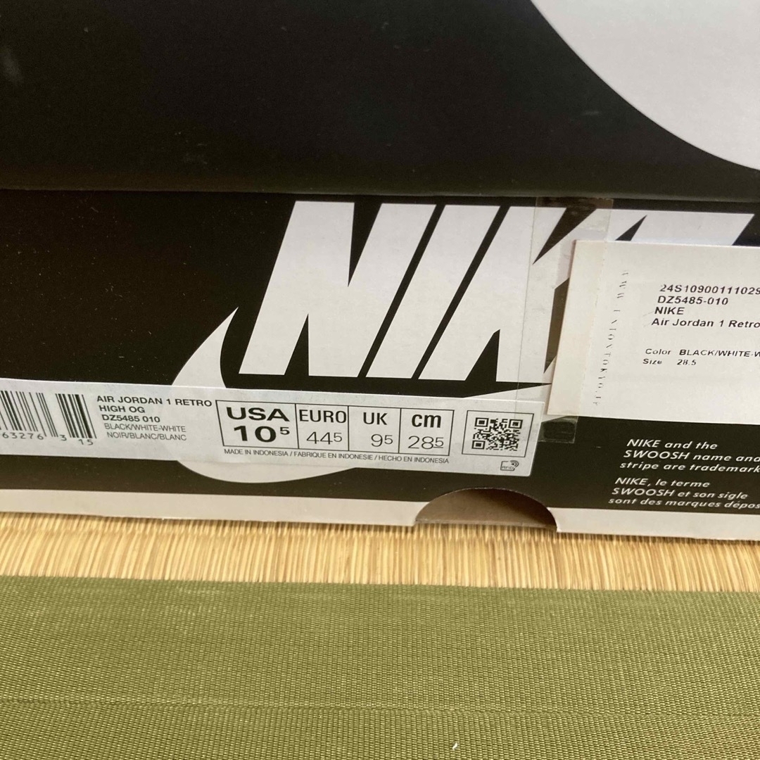 NIKE(ナイキ)のAIR JORDAN 1 HIGH OG Black White 28.5 メンズの靴/シューズ(スニーカー)の商品写真