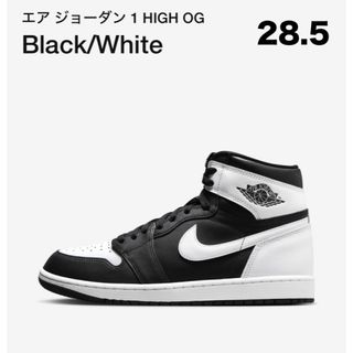 ナイキ(NIKE)のAIR JORDAN 1 HIGH OG Black White 28.5(スニーカー)