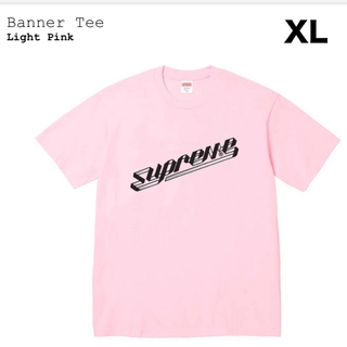 シュプリーム(Supreme)の23FW Supreme Banner Tee Light Pink XL(Tシャツ/カットソー(半袖/袖なし))