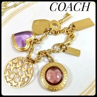 コーチ(COACH)のCOACH コーチ  ロゴ バッグチャーム キーチェーン ブレスレット ゴールド(チャーム)