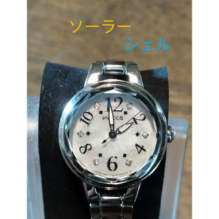 シチズン(CITIZEN)のAD36　シチズン・ウィッカ　ソーラー時計　稼働品　シェル文字盤　カットガラス(腕時計)