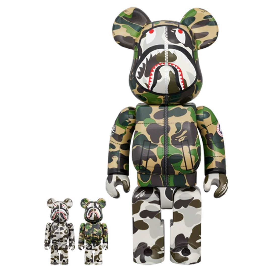 A BATHING APE(アベイシングエイプ)のBE@RBRICK BAPE(R) × CANADA GOOSE SHARK エンタメ/ホビーのフィギュア(その他)の商品写真