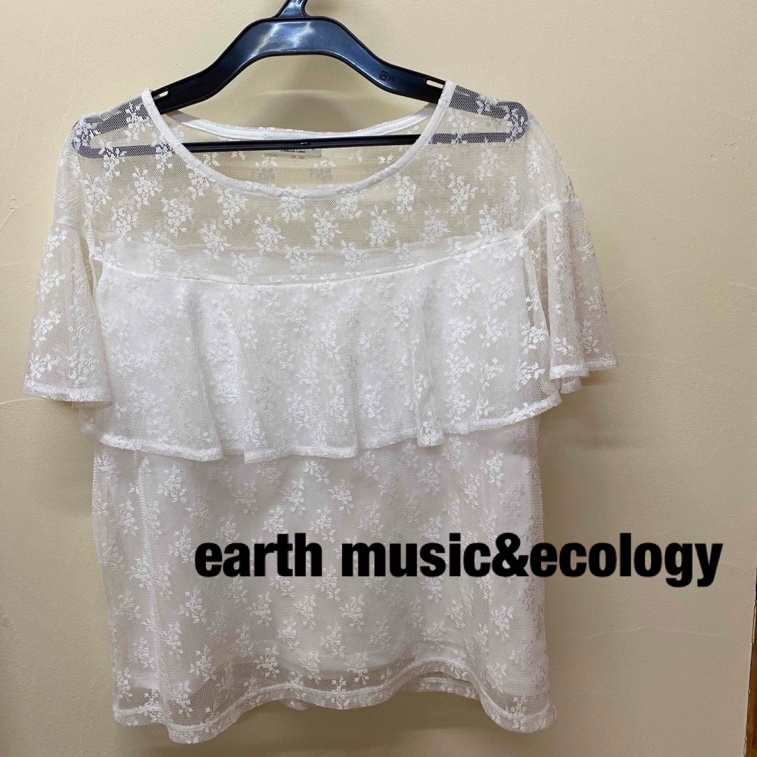 earth music & ecology(アースミュージックアンドエコロジー)のearth music&ecology ブラウスレースブラウス　　レーストップス レディースのトップス(シャツ/ブラウス(半袖/袖なし))の商品写真