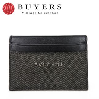 ブルガリ(BVLGARI)の【中古】 ブルガリ カードケース 32584 ウィークエンド PVC レザー グレー ブラック メンズ 男性 BVLGARI(パスケース/IDカードホルダー)