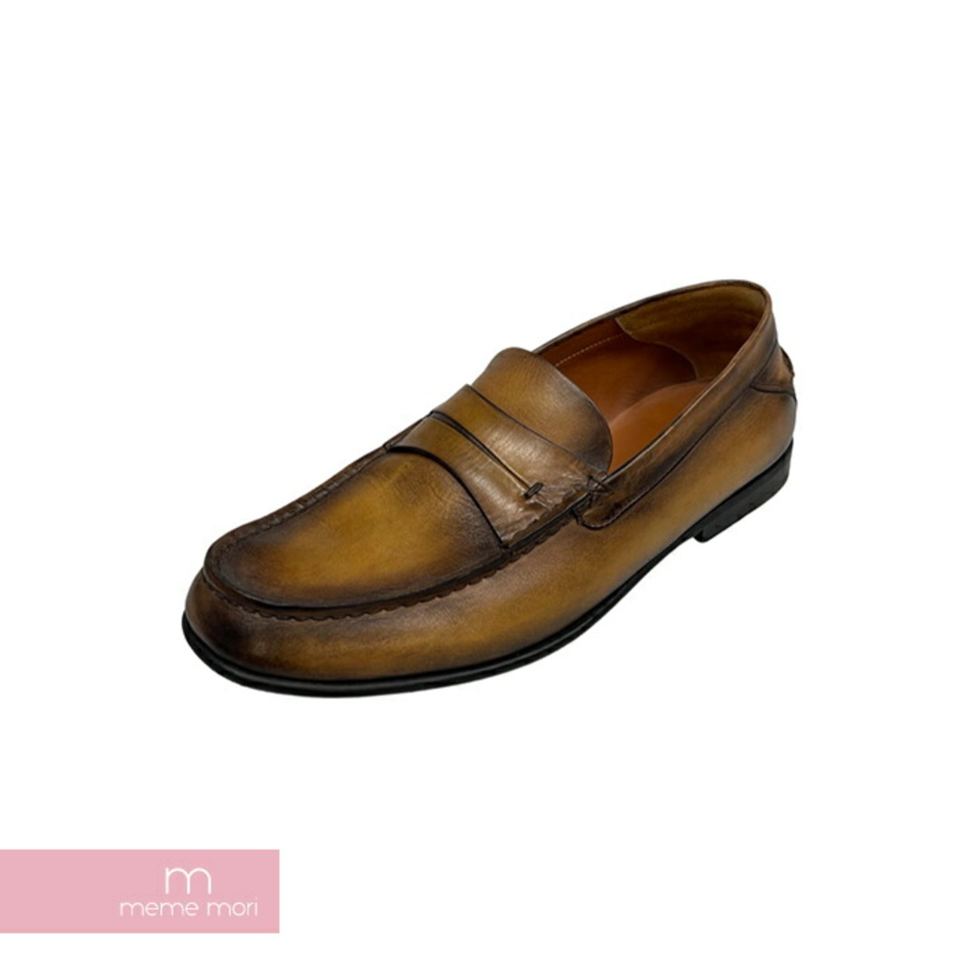 Berluti(ベルルッティ)のBerluti Classic Coin Loafers Round Two ベルルッティ クラシックコインローファー ラウンドトゥ レザーローファー レザーシューズ コインローファー ブラウン サイズ26cm 【240222】【中古-B】 【me04】 メンズの靴/シューズ(その他)の商品写真