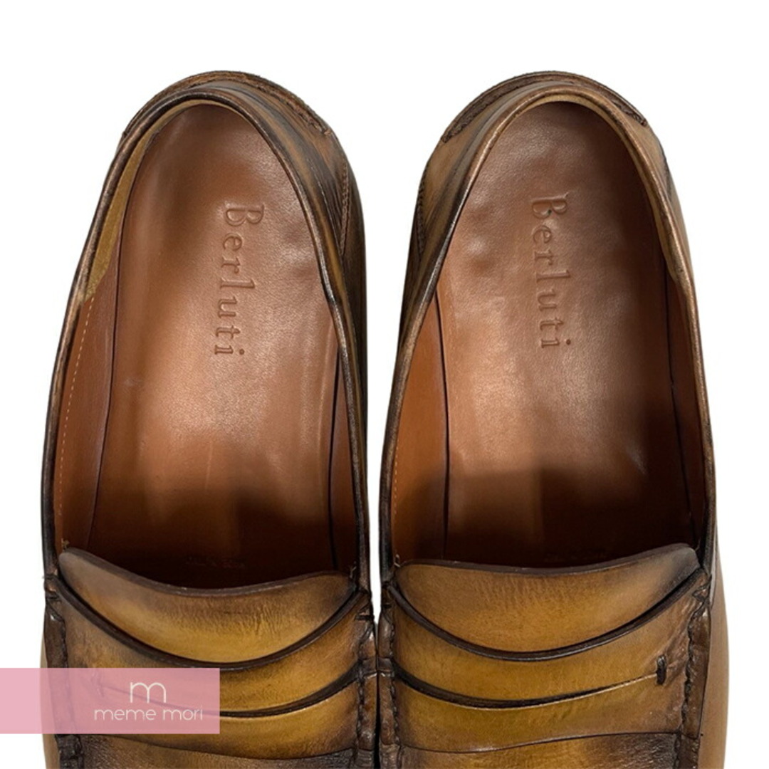 Berluti(ベルルッティ)のBerluti Classic Coin Loafers Round Two ベルルッティ クラシックコインローファー ラウンドトゥ レザーローファー レザーシューズ コインローファー ブラウン サイズ26cm 【240222】【中古-B】 【me04】 メンズの靴/シューズ(その他)の商品写真